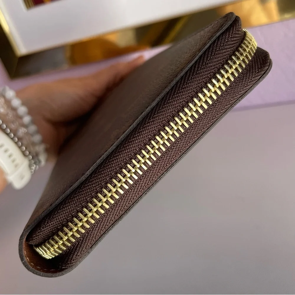Louis Vuitton Brown and Gold Monogram Zippy Organizer